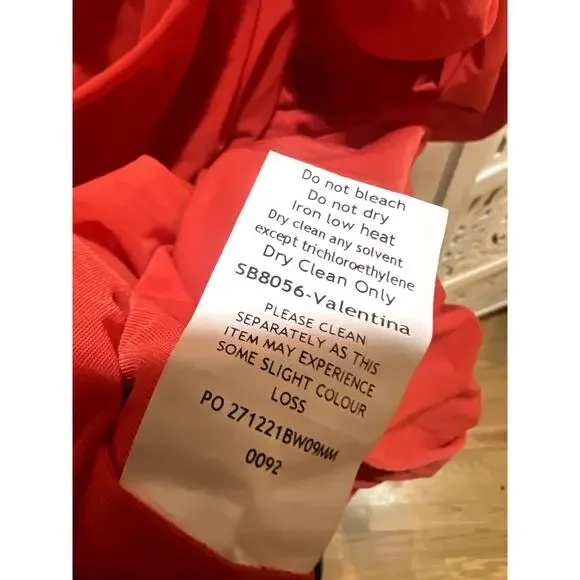 House of CB Valentina Scarlet Asymmetric Cutout Midi Dress Size XS - Picture 8 of 9